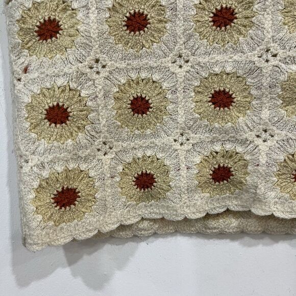 Rebellion Crochet Floral Granny Square Crop Tank Top Size Small Boho Festival - Picture 4 of 5